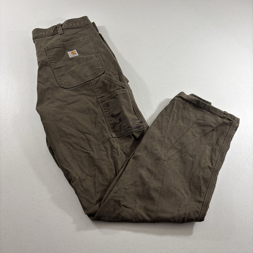 Carhartt 103279 Duck Canvas Carpenter Pant 38 Brown Y2K Work Construction 38x33